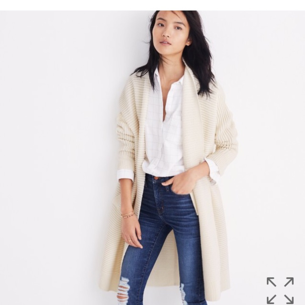 NWT Madewell Wool Fulton Sweater Coat, small